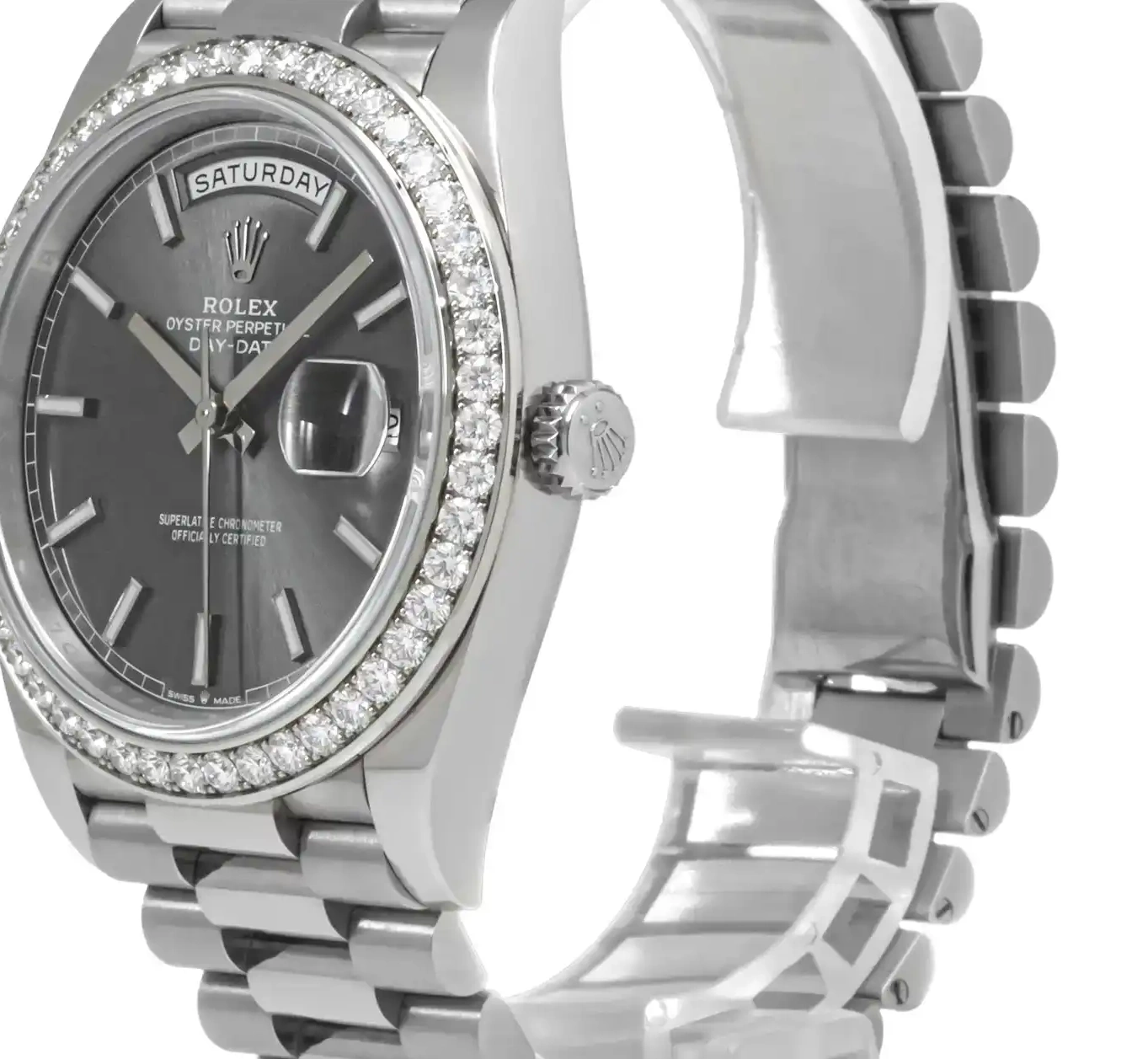 PrestigiousJewelers Rolex Day-Date 228349RBR White Gold 0308