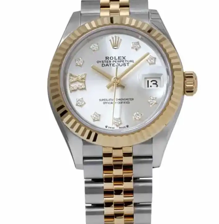 Prestigious Jewelers Silver Rolex Datejust 279173 0318